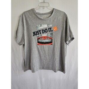 Nike The Tee T-Shirt Men's Gray Tee Just Do It Shirt Size 3XL